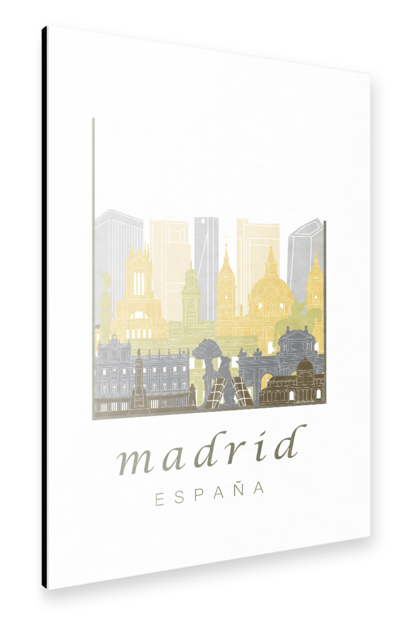 Alu-Dibond "Madrid skyline desert" 75x50 cm artboxONE