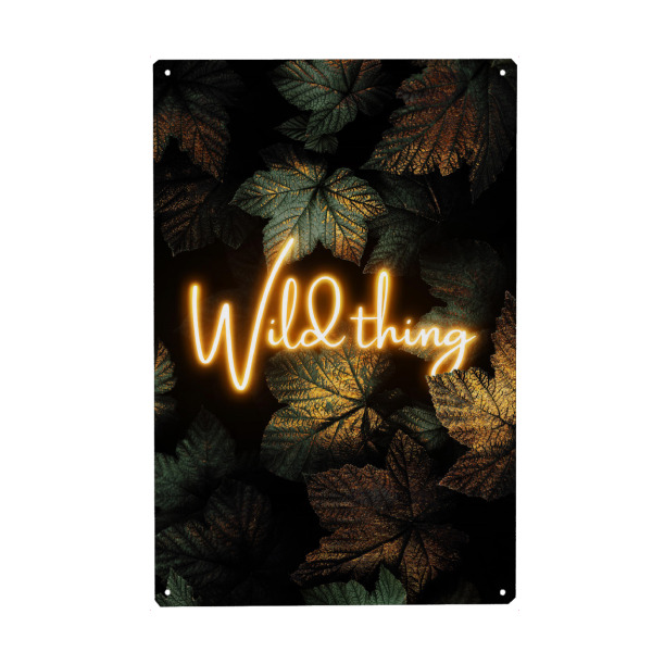 Holzbild "Wild Thing Typography" artboxONE - Typografie,Floral