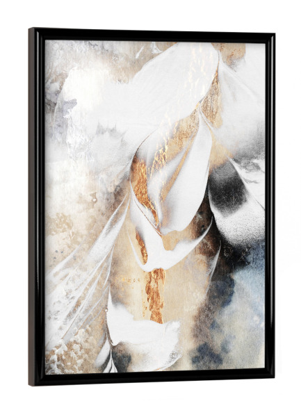 Poster mit schwarzem Rahmen "Soothe Your Soul" artboxONE - Abstrakt - Abstract,Light,Bright,Paint,Painting,Flow,Fluid,Acrylic