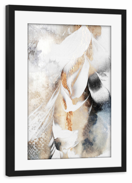 Poster mit Rahmen schwarz "Soothe Your Soul" artboxONE - Abstrakt - Abstract,Light,Bright,Paint,Painting,Flow,Fluid,Acrylic