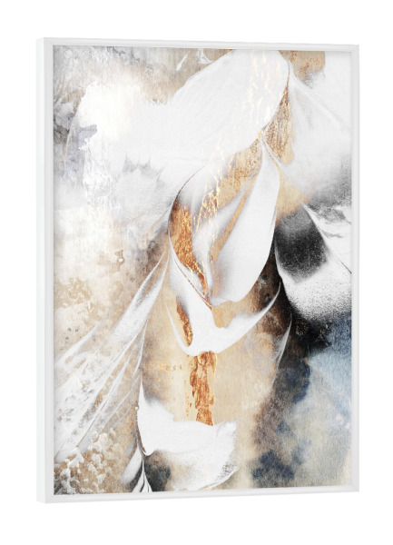 Poster mit weißem Rahmen "Soothe Your Soul" artboxONE - Abstrakt - Abstract,Light,Bright,Paint,Painting,Flow,Fluid,Acrylic