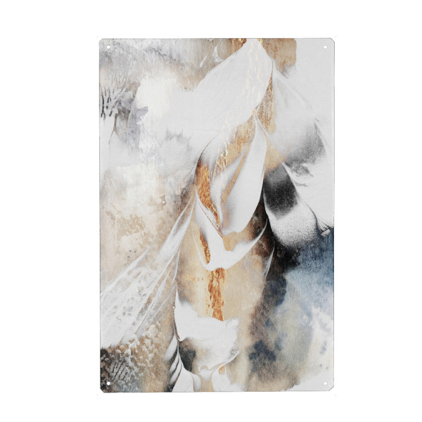 Metall Poster "Soothe Your Soul" artboxONE - Abstrakt - Abstract,Light,Bright,Paint,Painting,Flow,Fluid,Acrylic - Blechschild