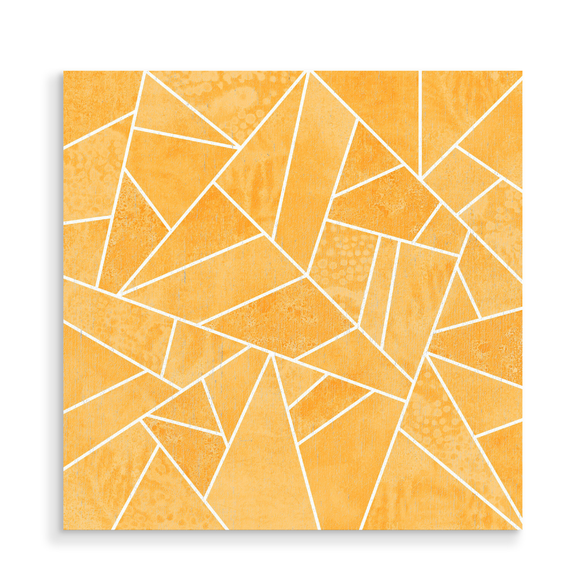 Holzbild "Marigold Stone" artboxONE - Abstrakt,Geometrie - Yellow,Marigold,Geo,Geometric,Geometry,Lines,Abstract