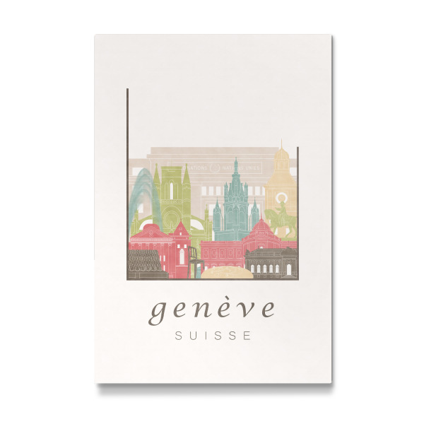 Galerie-Print "Geneva skyline pastel" 30x20 cm artboxONE