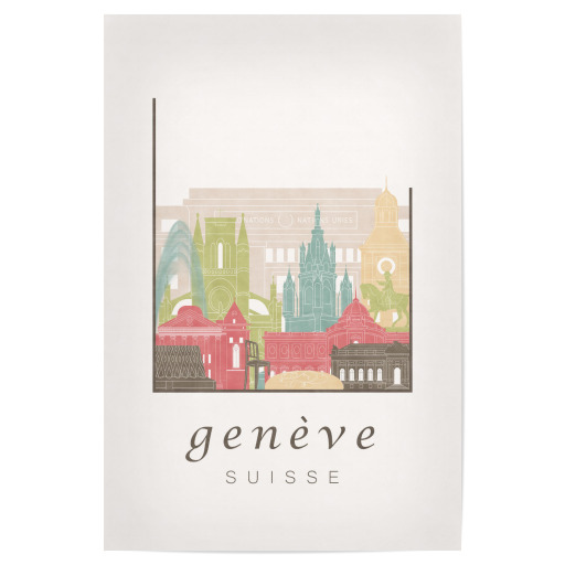 Geneva skyline pastel