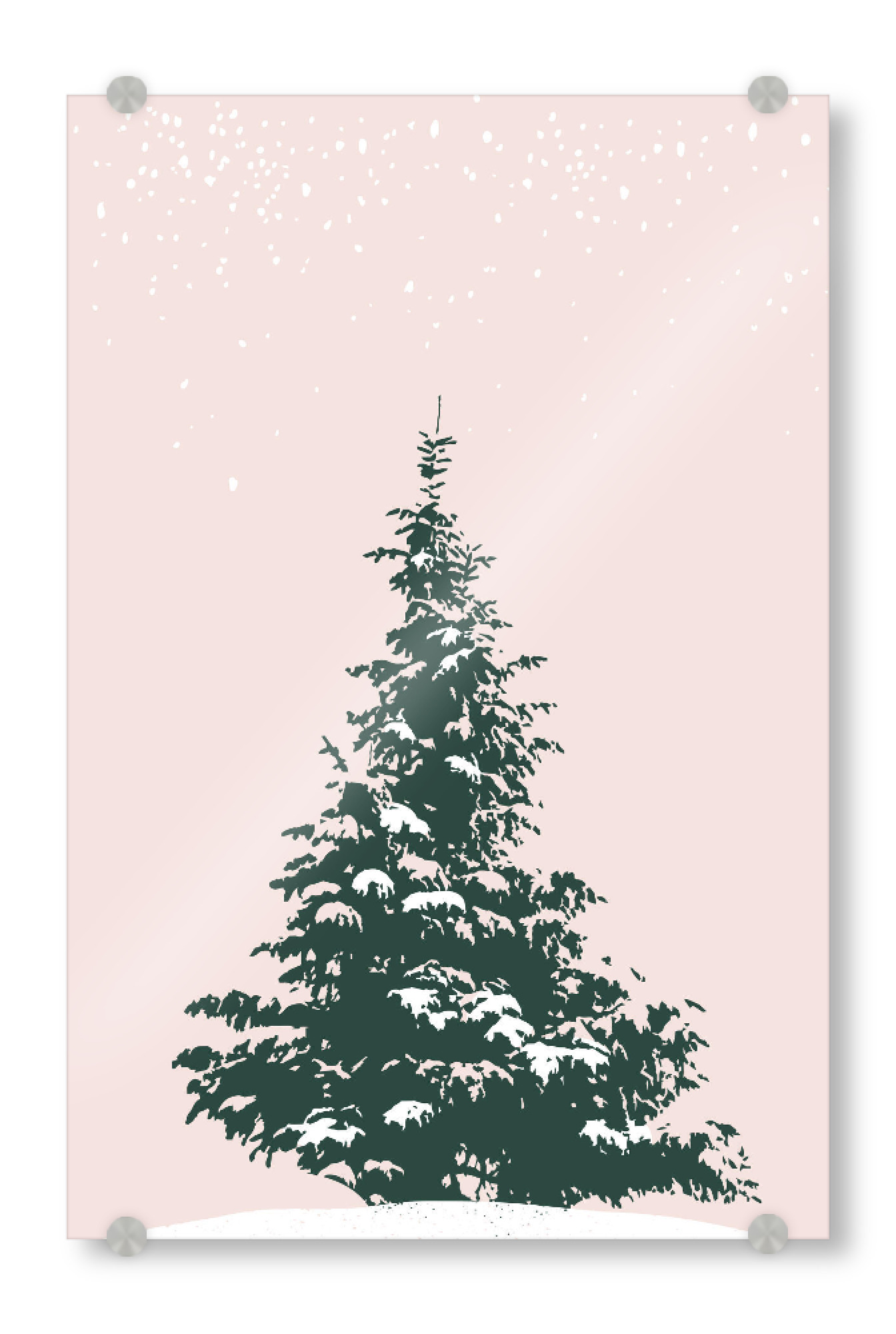 Acrylglasbild "Tanne schneebedeckt" artboxONE - Natur,Abstrakt,Weihnachten