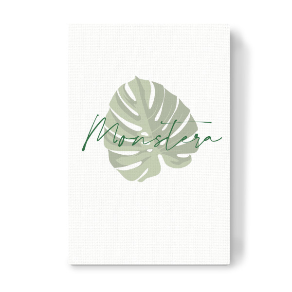 Leinwandbild "Pflanze Monstera" artboxONE - Typografie,Natur,Floral