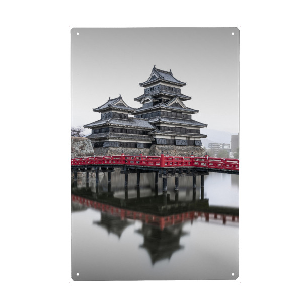 Holzbild "Matsumotu Castle in Japan" artboxONE - Städte,Architektur,Reise / Strand und Meer,Reise / Asien,Städte / Tokio