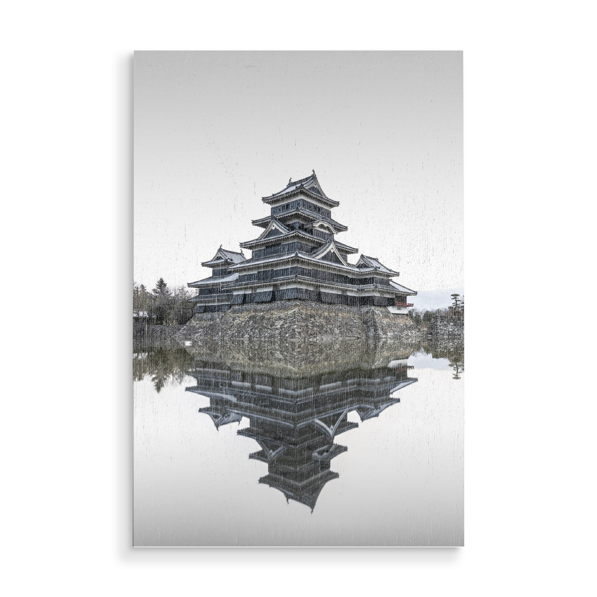 Holzbild "Matsumotu Castle Japan" artboxONE - Architektur,Reise / Strand und Meer,Reise / Asien,Reise / Länder,Städte / Tokio