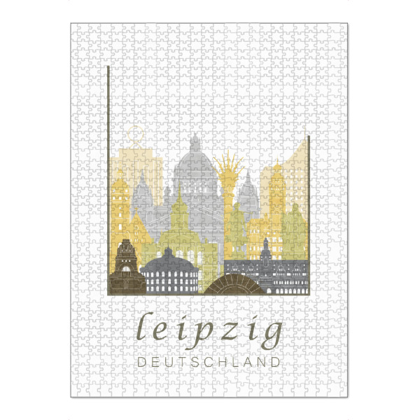 Puzzle Ravensburger "Leipzig skyline desert" artboxONE - Städte,Architektur - Leipzig,Germany,Deutschland,Skyline,Cityscape,Travel,City,Architecture