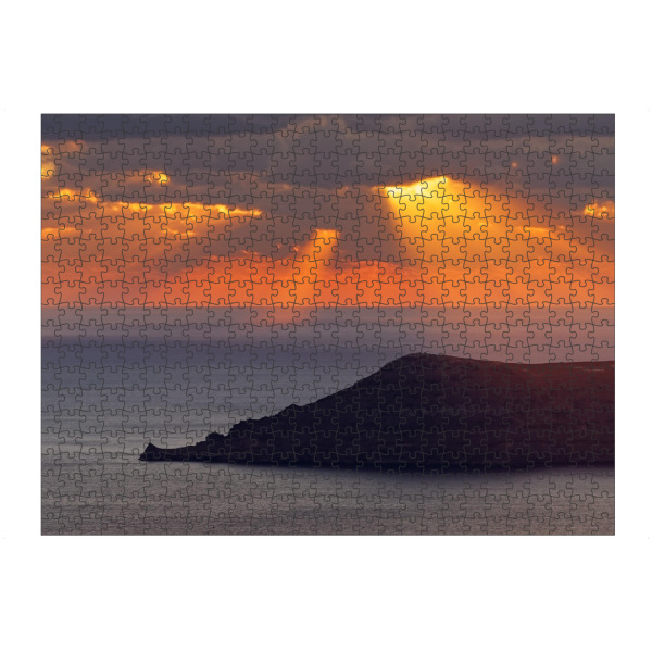 artboxONE Puzzle "Sonnenstrahlen und Inselsilhouette" artboxONE - Natur,Reise / Strand und Meer,Reise / Länder