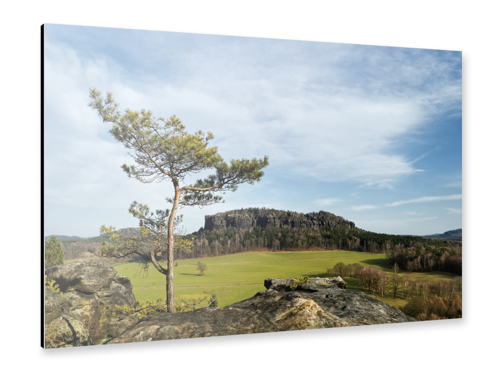 Alu-Dibond "Elbsandsteingebirge - Ausblick" 30x20 cm artboxONE