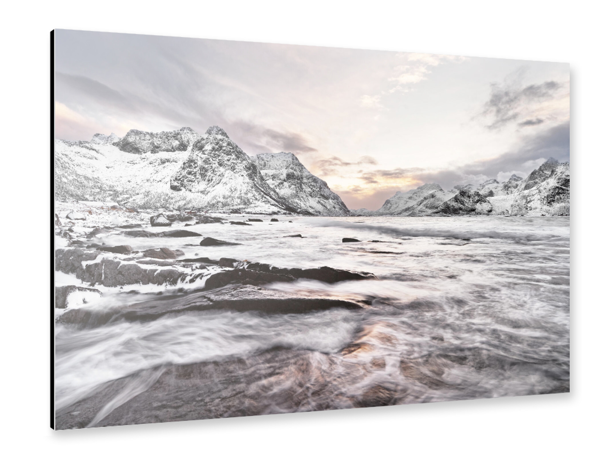 Alu-Dibond "Kalter Sonnenaufgang" 75x50 cm artboxONE
