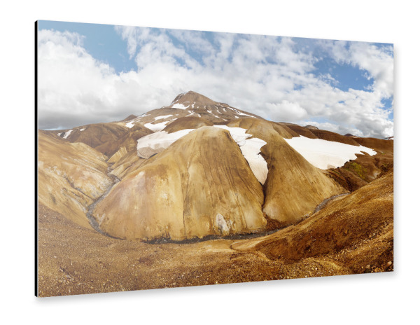Alu-Dibond "Bergkette mit Schneeresten" 30x20 cm artboxONE