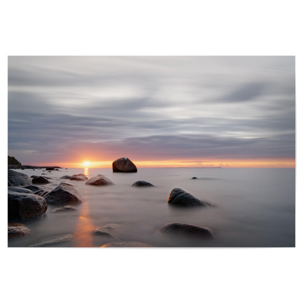 Poster "Sonnenstrahl am Steinstrand" artboxONE - Natur