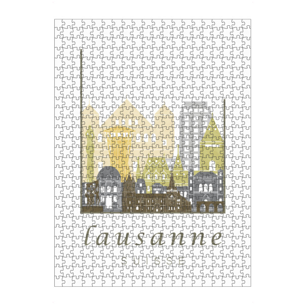 Puzzle Ravensburger "Lausanne skyline desert" artboxONE - Städte,Architektur