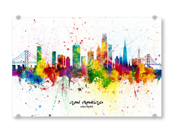 Acrylglasbild "San Francisco Skyline Splash" artboxONE - Städte,Städte / San Francisco