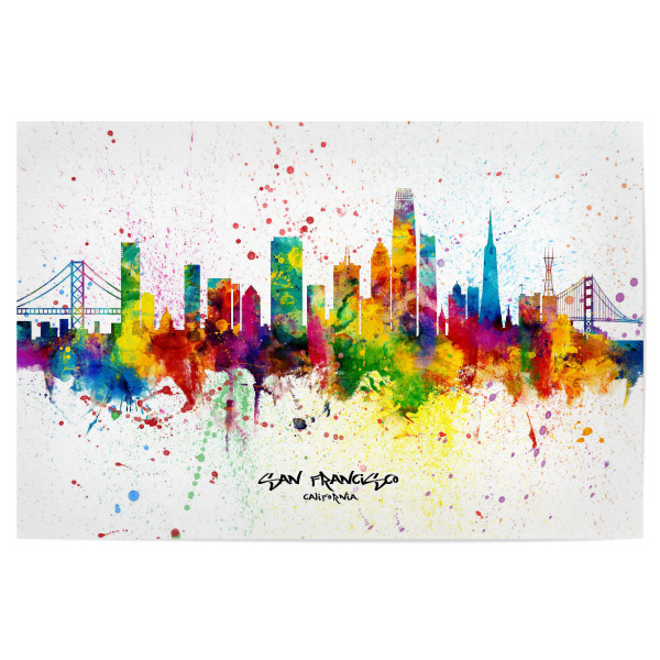 Poster "San Francisco Skyline Splash" artboxONE - Städte,Städte / San Francisco