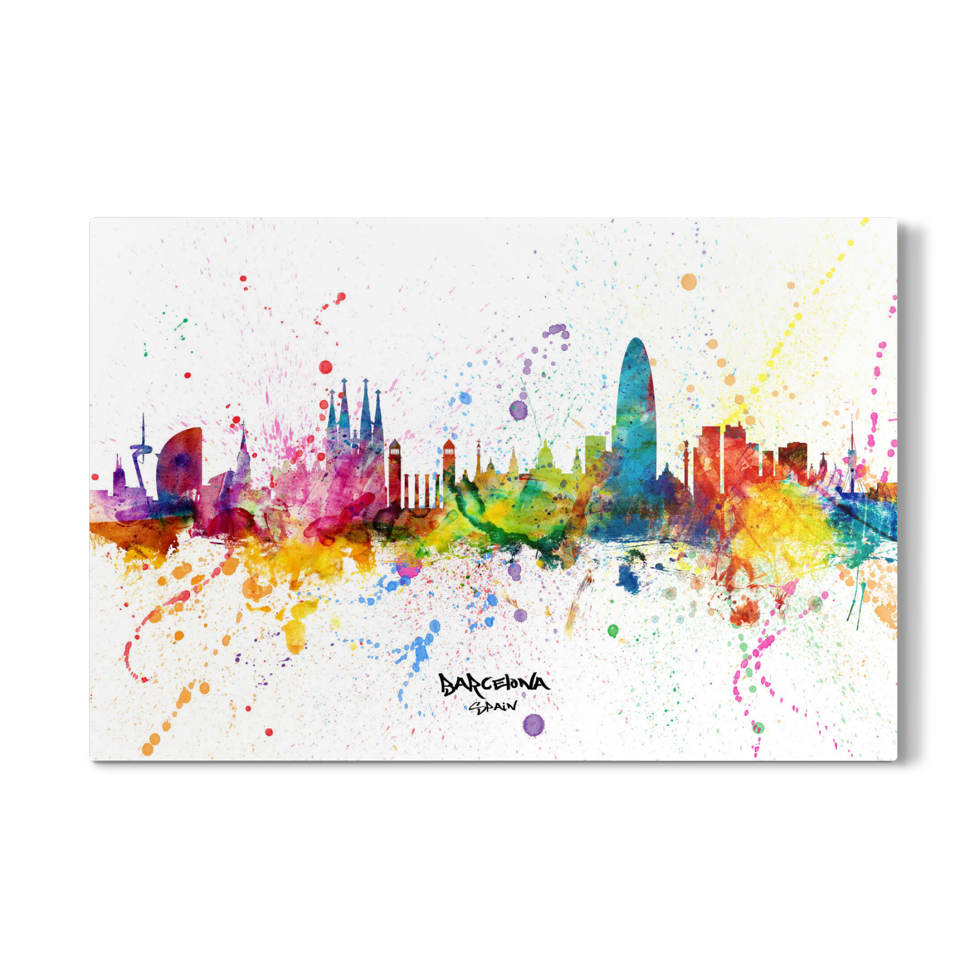 Galerie-Print "Barcelona Spain Skyline Splash" 30x20 cm artboxONE