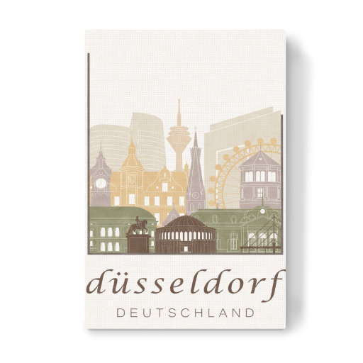 Düsseldorf skyline, rustic