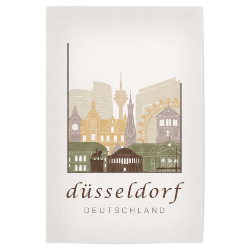 Düsseldorf skyline, rustic