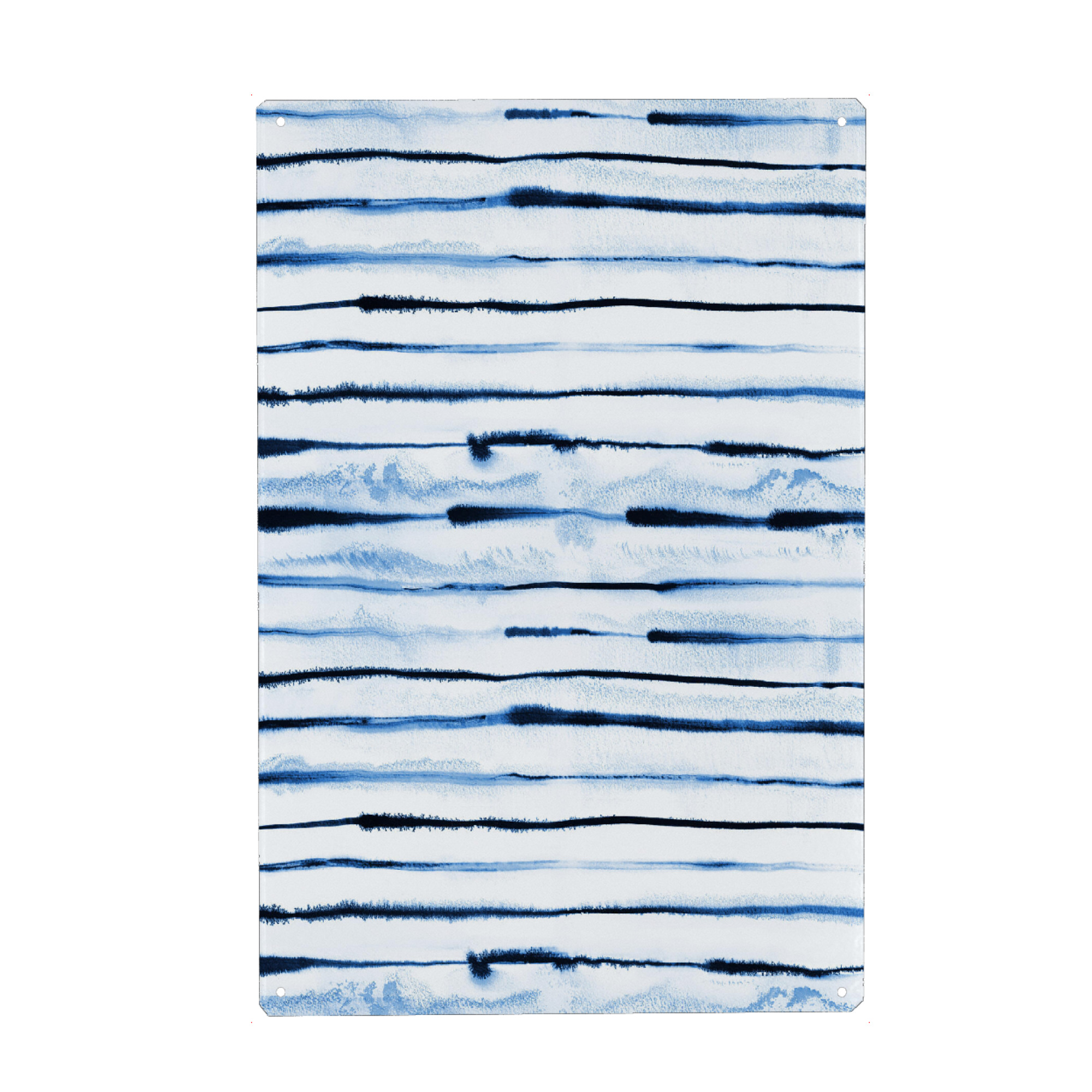 Metall Poster "Electric Ink Lines Indigo" artboxONE - Abstrakt,Geometrie