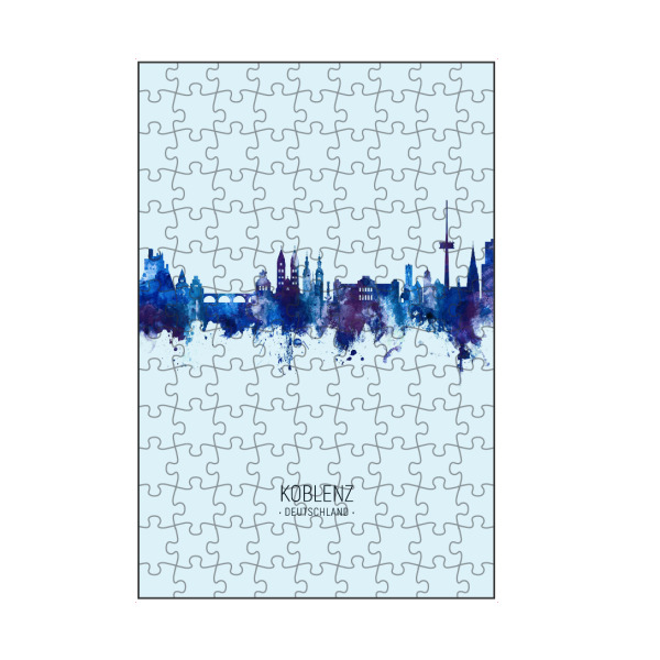 artboxONE Puzzle "Koblenz Germany Skyline Dark Blue" artboxONE - Städte