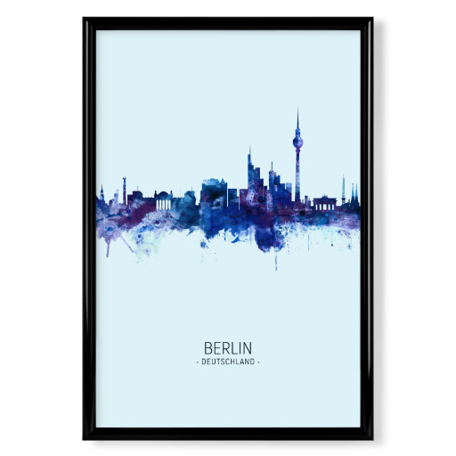 Berlin Germany Skyline Dark Blue