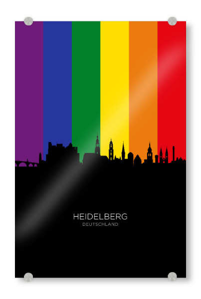 Acrylglasbild "Heidelberg Germany Skyline Pride" artboxONE - Städte