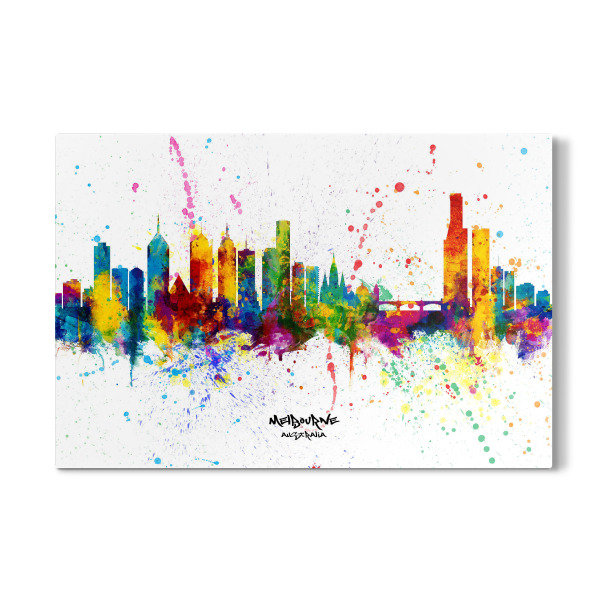 Galerie-Print "Melbourne Australia Skyline Splash" 30x20 cm artboxONE