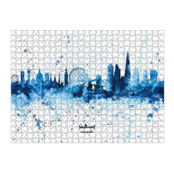 artboxONE Puzzle "London England Skyline SplashBlue" artboxONE - Städte,Städte / London