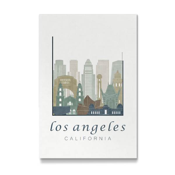 Galerie-Print "Los Angeles skyline light blue" 30x20 cm artboxONE