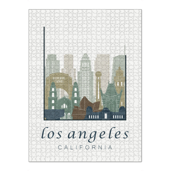 Puzzle Ravensburger "Los Angeles skyline light blue" artboxONE - Architektur,Städte / Los Angeles