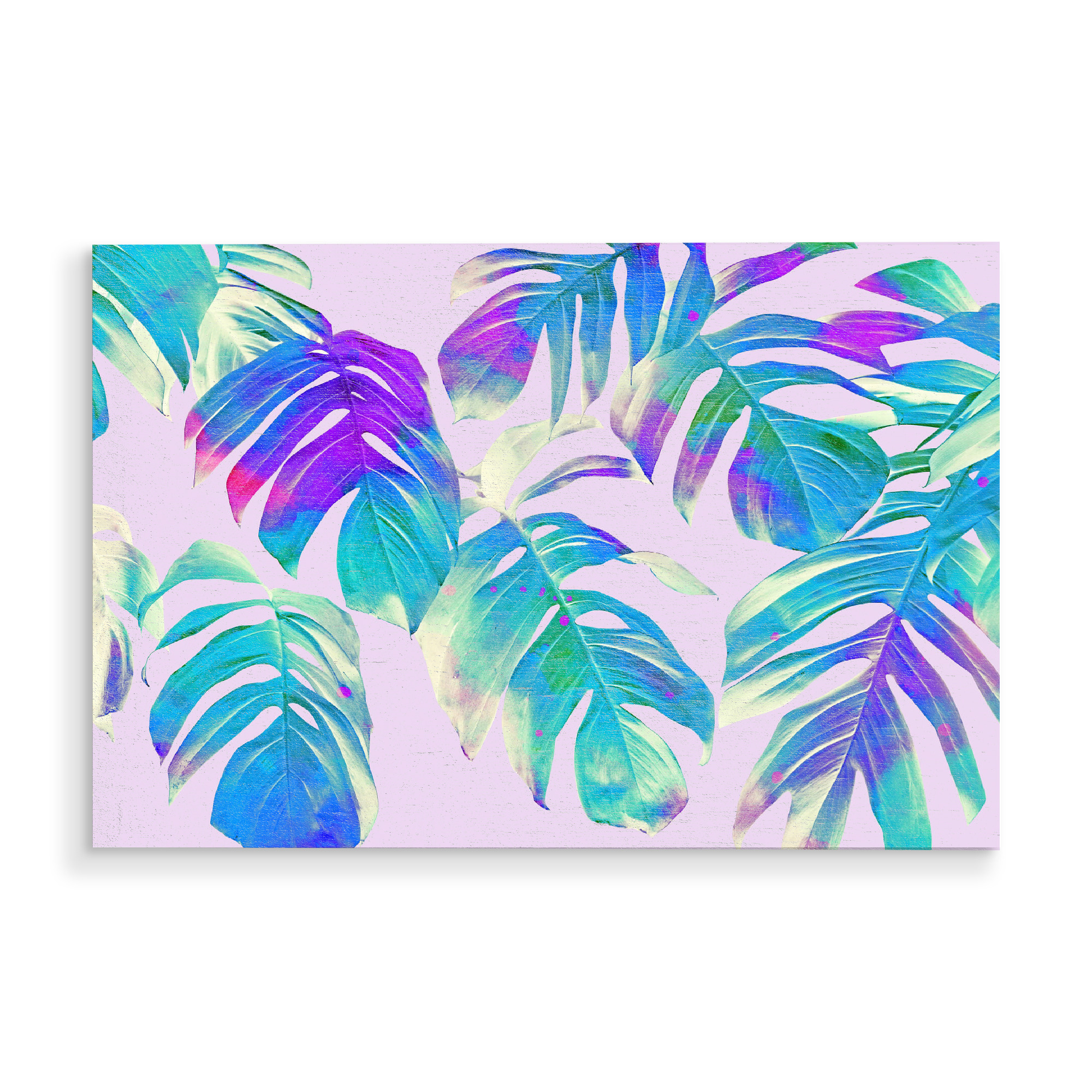 Holzbild "Monstera Leaves-II" artboxONE - Natur