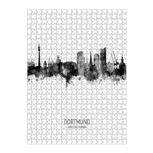 artboxONE Puzzle "Dortmund Germany Skyline BW" artboxONE - Städte,Schwarzweiß