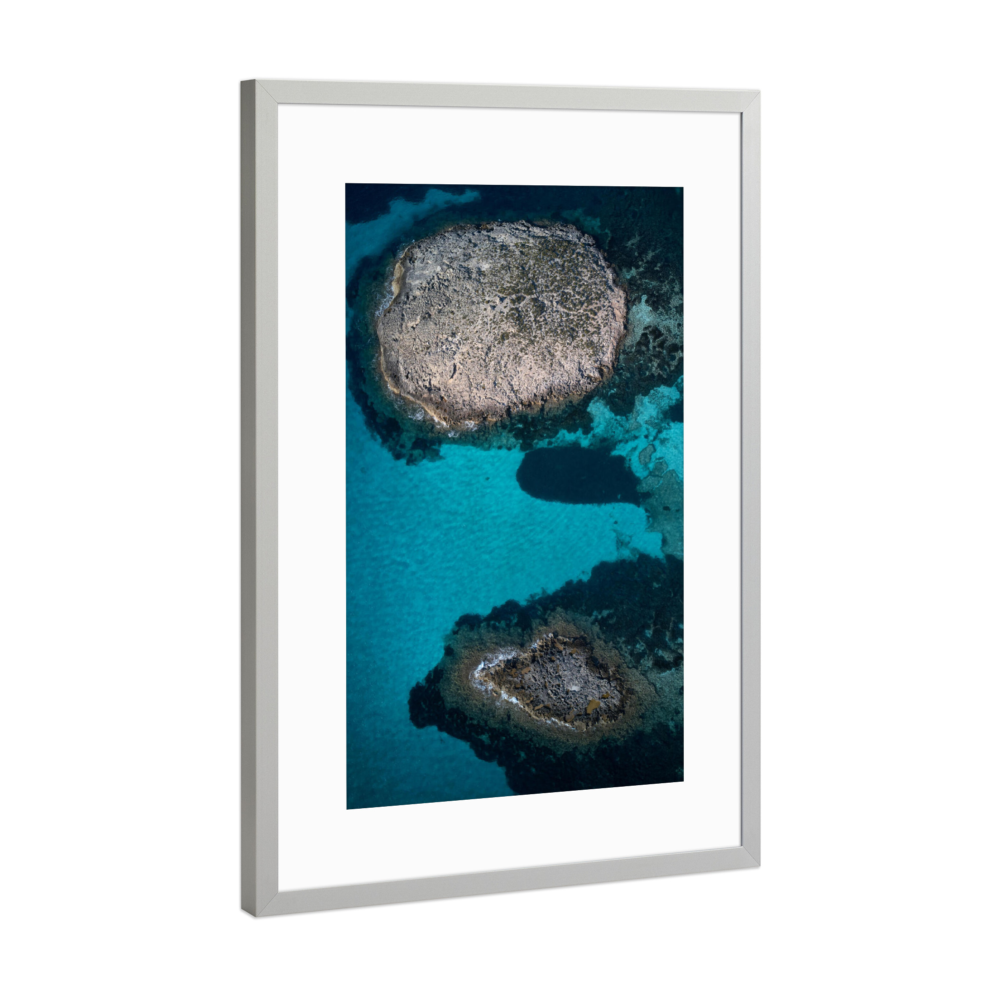 Poster mit Rahmen Silber "Las Islas" artboxONE - Reise / Strand und Meer