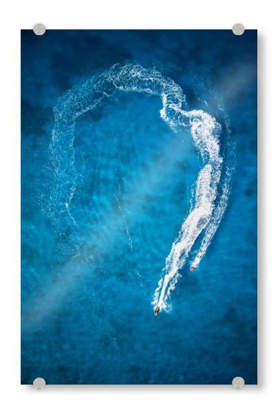 Acrylglasbild "Water Race" artboxONE - Reise / Strand und Meer,Sport