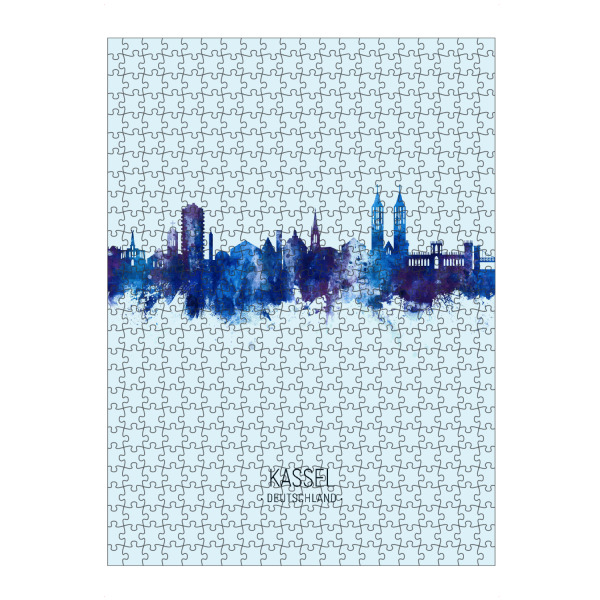 artboxONE Puzzle "Kassel Germany Skyline Dark Blue" artboxONE - Städte