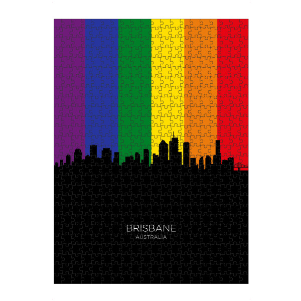 Puzzle Ravensburger "Brisbane Australia Skyline Pride" artboxONE - Städte