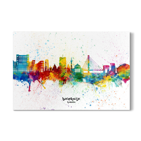 Galerie-Print "Bucharest Romania Skyline Splash" 30x20 cm artboxONE