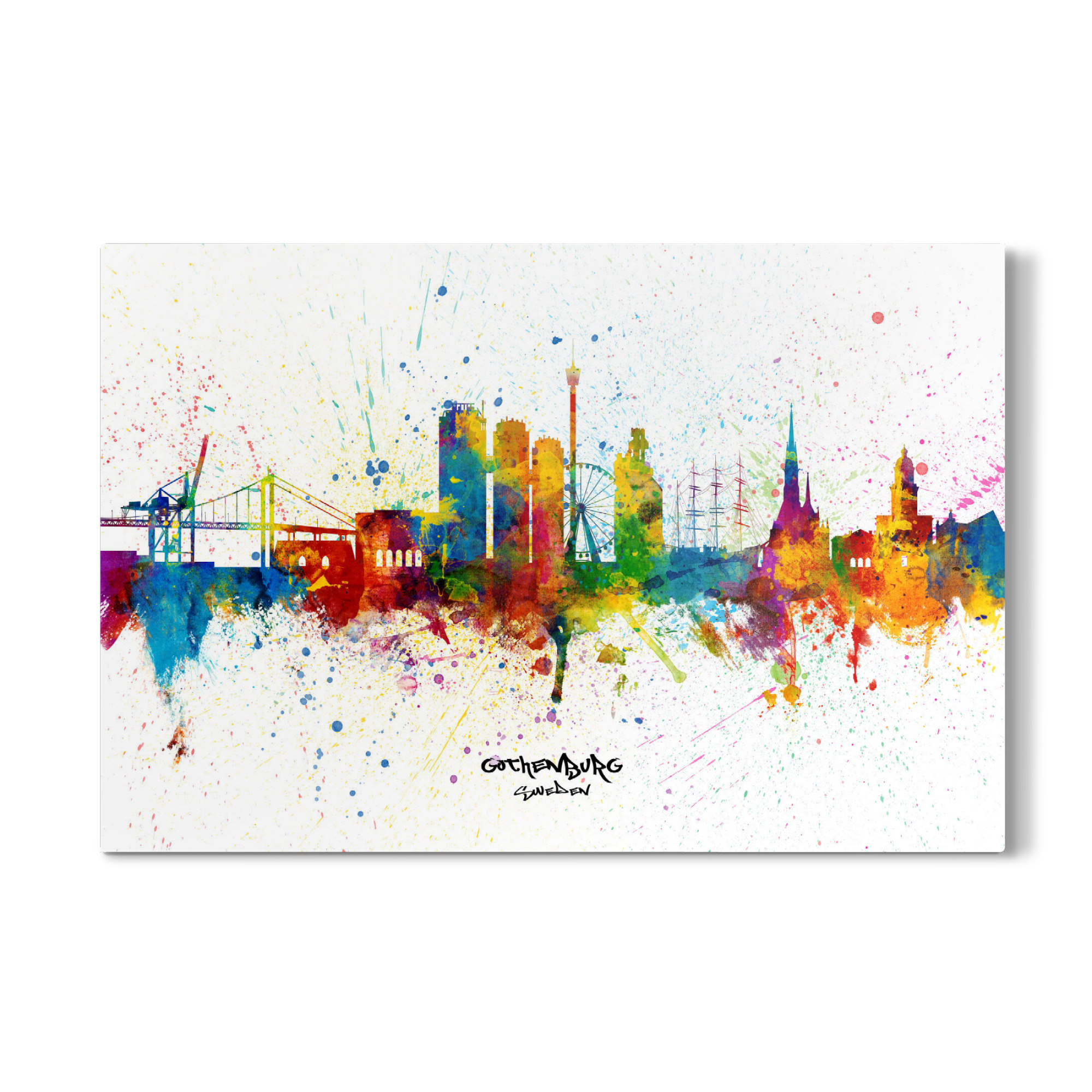 Galerie-Print "Gothenburg Sweden Skyline Splash" 75x50 cm artboxONE