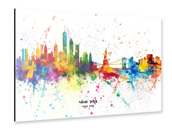 Alu-Dibond "New York Skyline Splash" 30x20 cm artboxONE