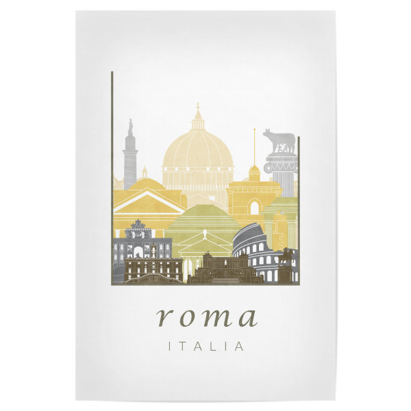 Poster 30x20 cm "Rome skyline desert" artboxONE - Architektur,Städte / Rom