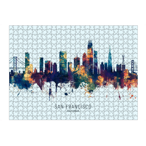 Puzzle Ravensburger "San Francisco Skyline BlueOrange" artboxONE - Städte,Städte / San Francisco
