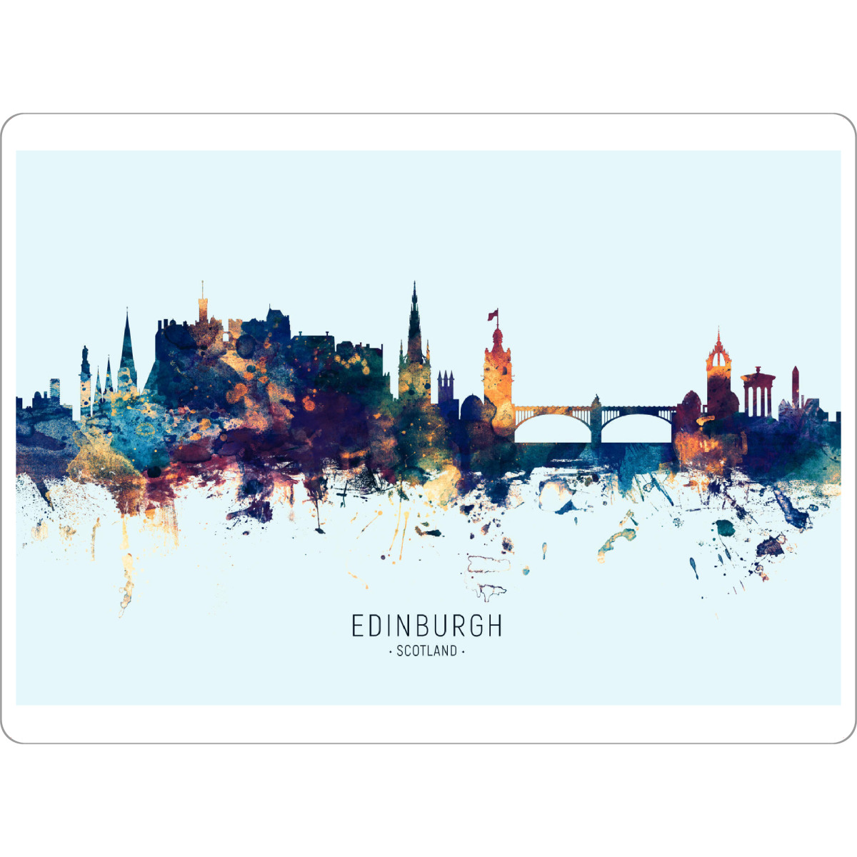 Tischset "Edinburgh Skyline BlueOrange" artboxONE - Städte