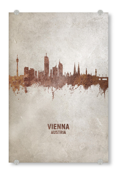 Acrylglasbild "Vienna Austria Skyline Rust" artboxONE - Städte,Städte / Wien