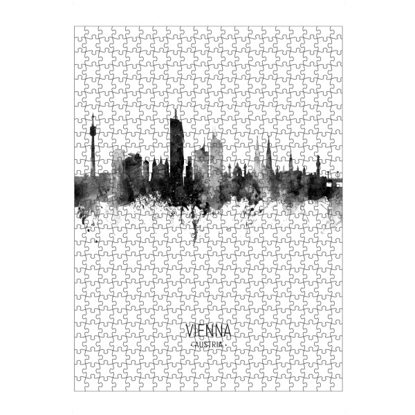 Puzzle Ravensburger "Vienna Austria Skyline BW" artboxONE - Städte,Schwarzweiß,Städte / Wien
