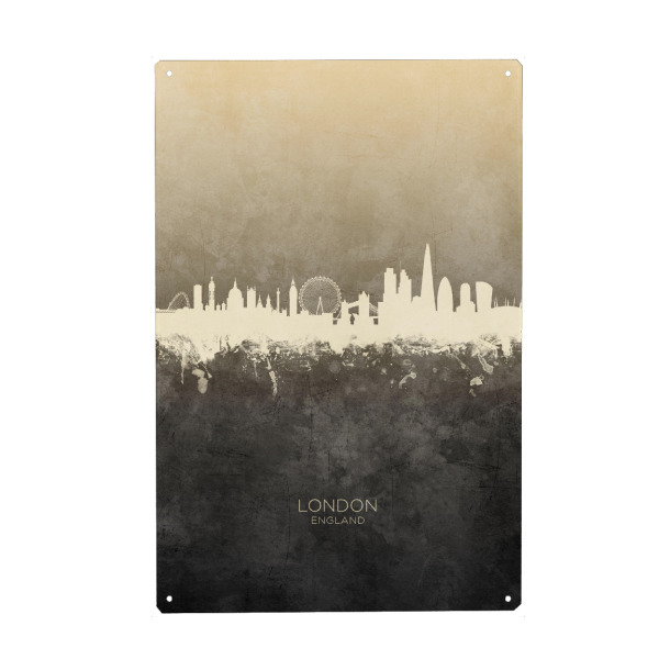 Holzbild "London England Skyline Taupe" artboxONE - Städte,Städte / London