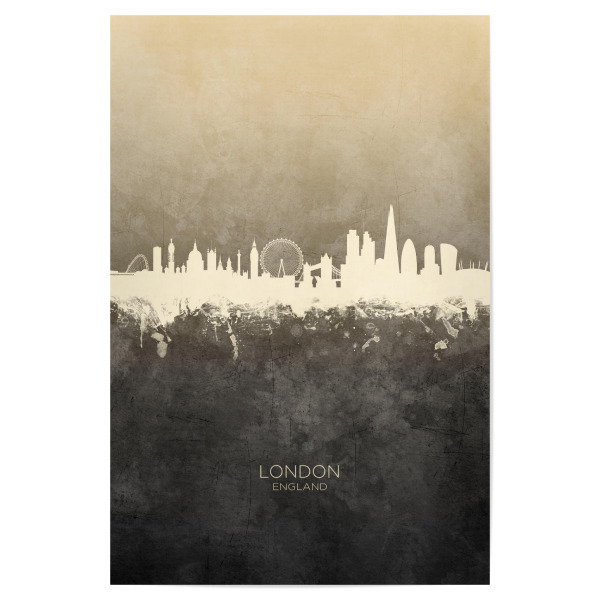 Poster "London England Skyline Taupe" artboxONE - Städte,Städte / London