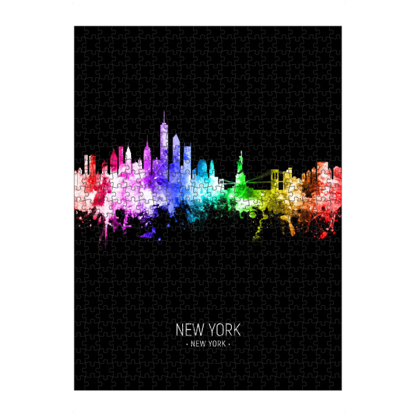 Puzzle Ravensburger "New York Skyline Colour Black" artboxONE - Städte,Städte / New York